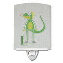 Alphabet I for Iguana Ceramic Night Light Compact, UL-Certified, Ideal for Bedroom, Bathroom, Nursery, Hallway, Kitchen, 6x4x3, Multicolor