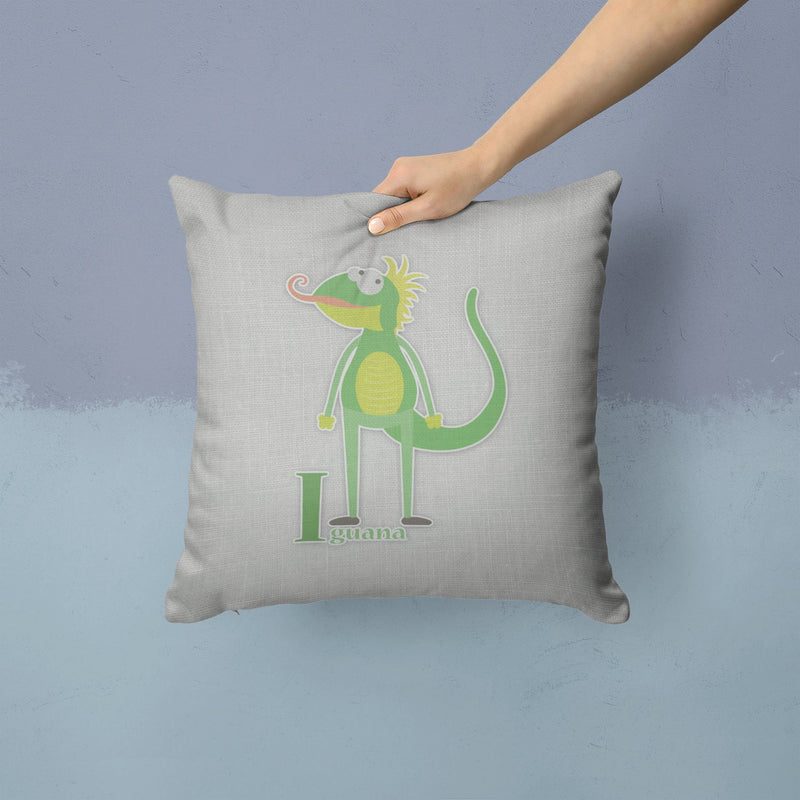 Alphabet I for Iguana Fabric Decorative Pillow BB5734PW1414