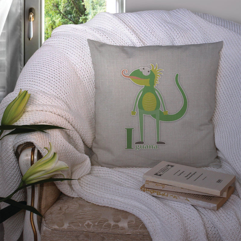 Alphabet I for Iguana Fabric Decorative Pillow BB5734PW1414