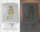 Alphabet J for Jaguar Ceramic Night Light Compact, UL-Certified, Ideal for Bedroom, Bathroom, Nursery, Hallway, Kitchen, 6x4x3, Multicolor