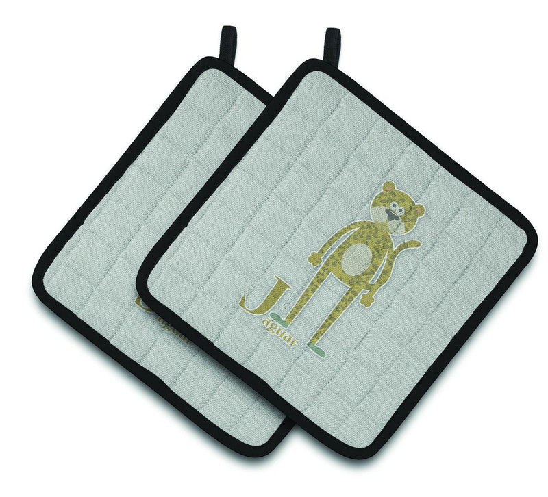 Alphabet J for Jaguar Pair of Pot Holders BB5735PTHD