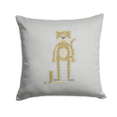 Alphabet J for Jaguar Throw Pillow - 14x14 Decorative Pillow – Art for Your Home & Patio BB5735PW1414