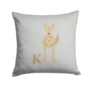 Alphabet K for Kangaroo Throw Pillow - 14x14 Decorative Pillow – Art for Your Home & Patio BB5736PW1414