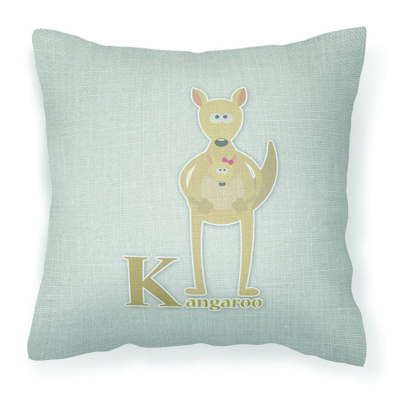 Alphabet K for Kangaroo Fabric Decorative Pillow BB5736PW1818