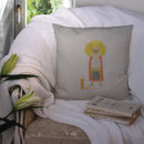 Alphabet L for Lion Throw Pillow - 14x14 Decorative Pillow – Art for Your Home & Patio BB5737PW1414