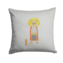 Alphabet L for Lion Throw Pillow - 14x14 Decorative Pillow – Art for Your Home & Patio BB5737PW1414