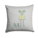 Alphabet M for Mouse Throw Pillow - 14x14 Decorative Pillow – Art for Your Home & Patio BB5738PW1414