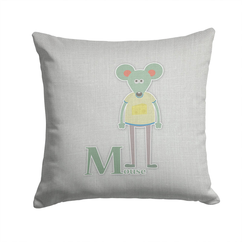 Alphabet M for Mouse Throw Pillow - 14x14 Decorative Pillow – Art for Your Home & Patio BB5738PW1414