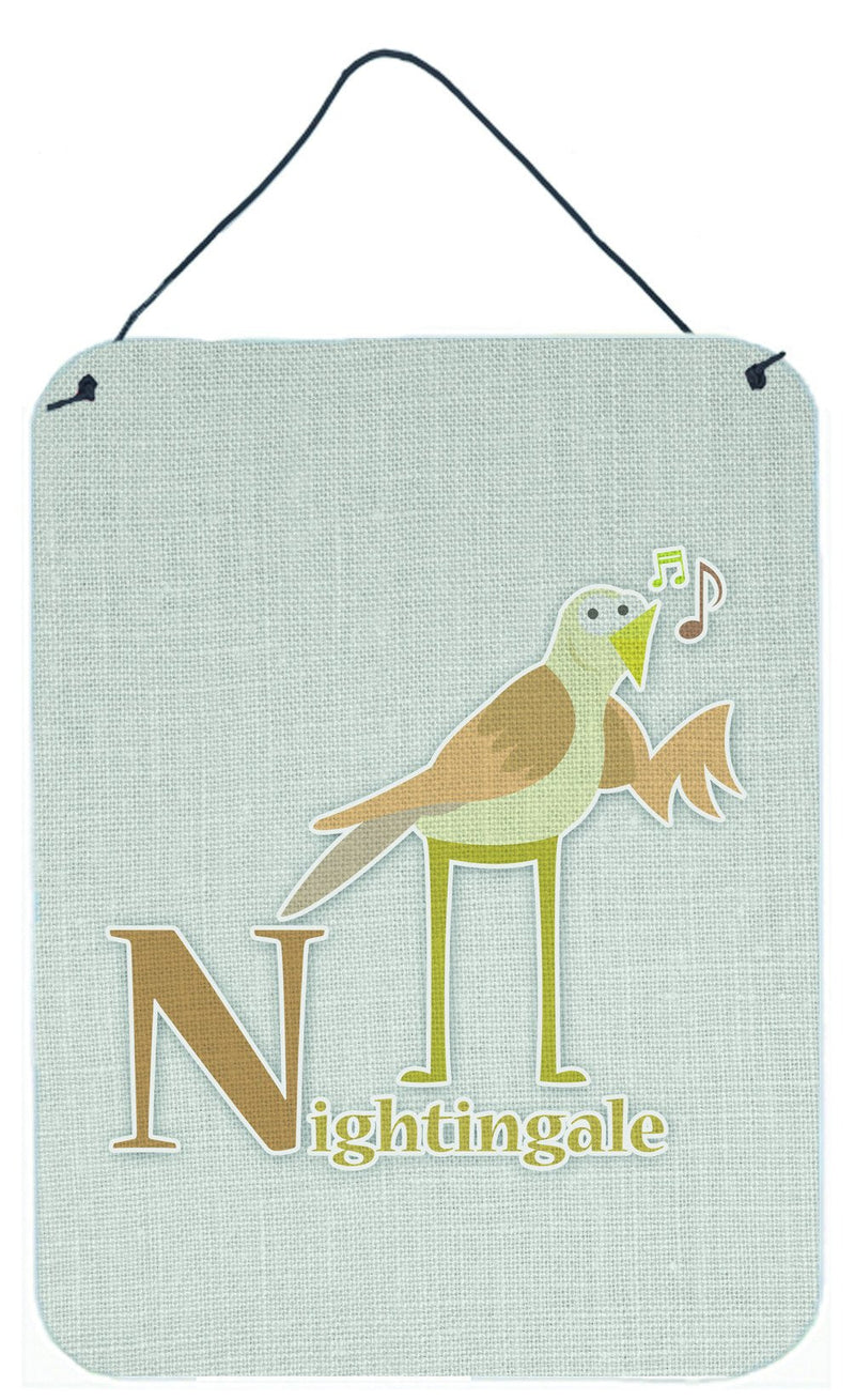 Alphabet N for Nightingale Wall or Door Hanging Prints BB5739DS1216