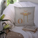 Alphabet O for Owl Throw Pillow - 14x14 Decorative Pillow – Art for Your Home & Patio BB5740PW1414