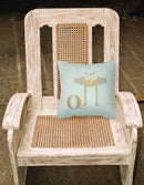 Alphabet O for Owl Fabric Decorative Pillow BB5740PW1818
