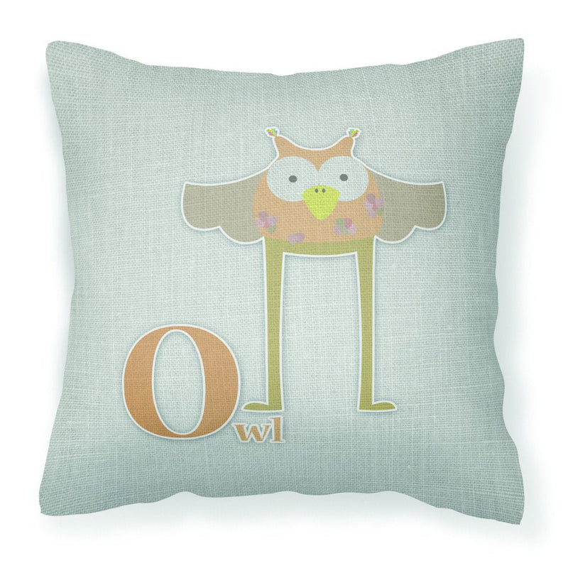 Alphabet O for Owl Fabric Decorative Pillow BB5740PW1818