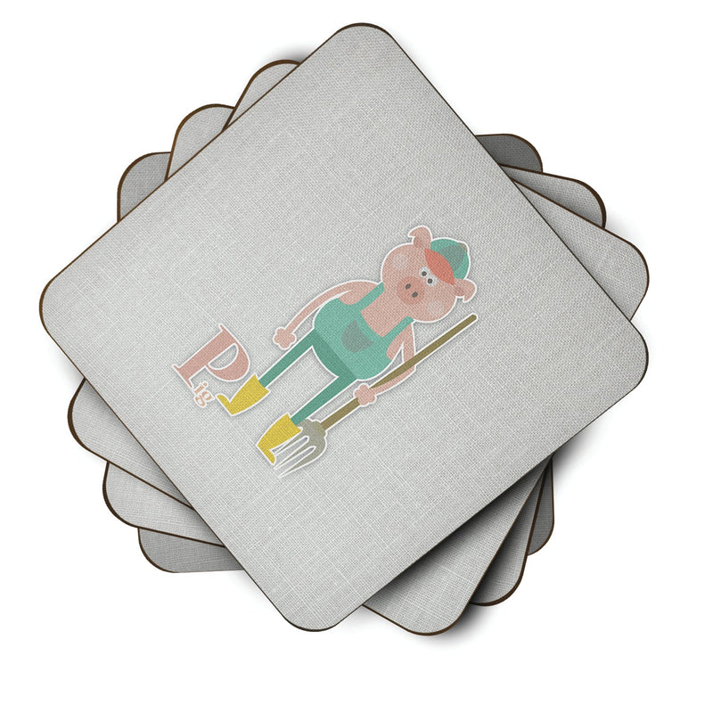 Alphabet P for Pig Foam Coaster  BB5741FC