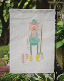 Alphabet P for Pig Garden Flag - Outdoor Decorative Yard Flag BB5741GF