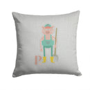 Alphabet P for Pig Throw Pillow - 14x14 Decorative Pillow – Art for Your Home & Patio BB5741PW1414