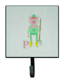 Alphabet P for Pig Leash or Key Holder Wall Hooks, Key Hooks Holder, Coat Rack Wall Mount, Coat Hooks, Hooks for Hanging Keys, Towels, Aprons, Leashes