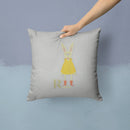 Alphabet R for Rabbit Throw Pillow - 14x14 Decorative Pillow – Art for Your Home & Patio BB5743PW1414