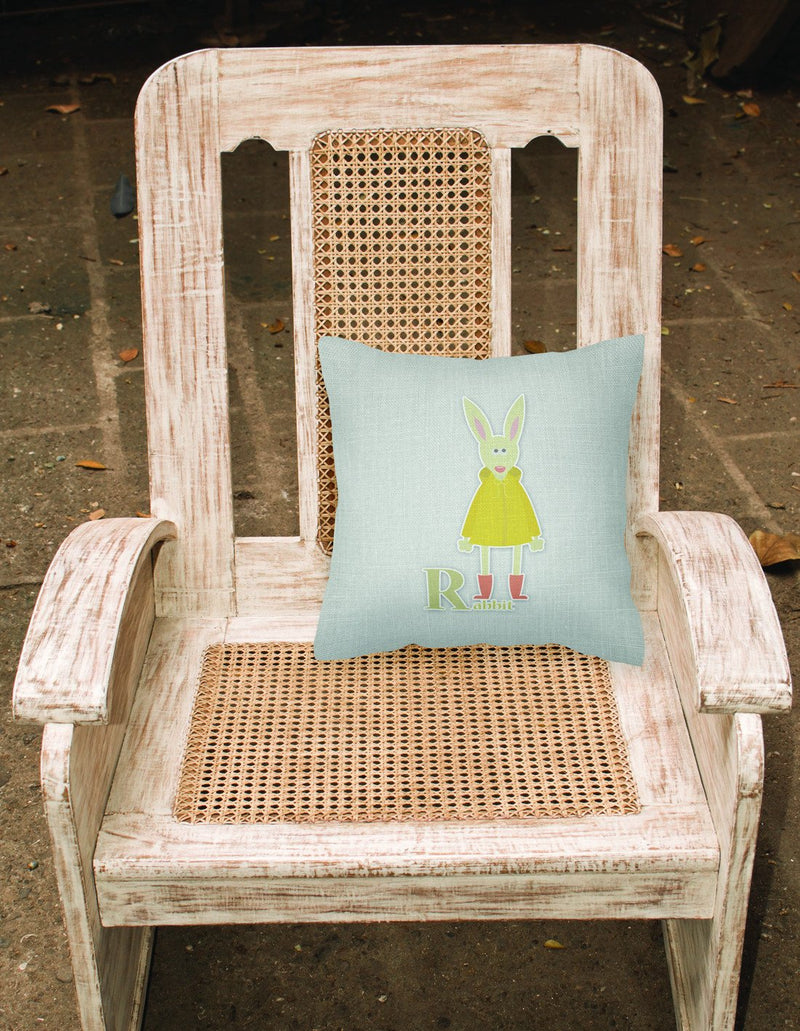 Alphabet R for Rabbit Fabric Decorative Pillow BB5743PW1818