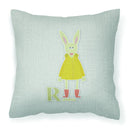 Alphabet R for Rabbit Fabric Decorative Pillow BB5743PW1818