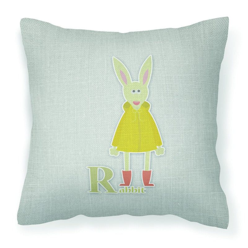 Alphabet R for Rabbit Fabric Decorative Pillow BB5743PW1818