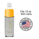 Alphabet S for Sheep Slim Can Hugger , Insulated Foam Hugger for 12 oz Slim Cans, Beer Bottles & Water Bottles, Printed in USA