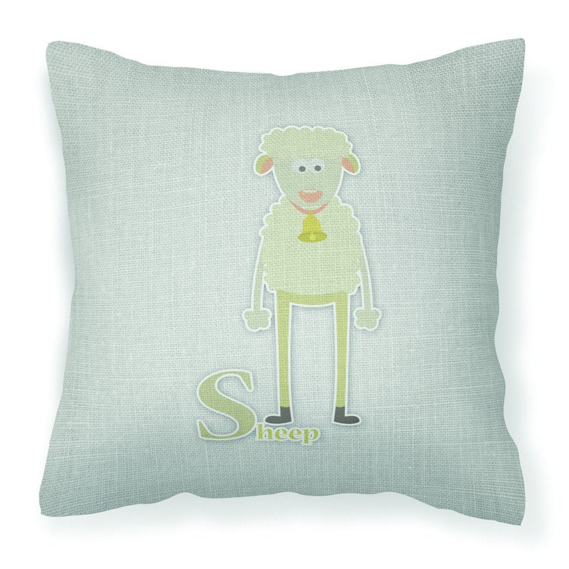 Alphabet S for Sheep Fabric Decorative Pillow BB5744PW1818