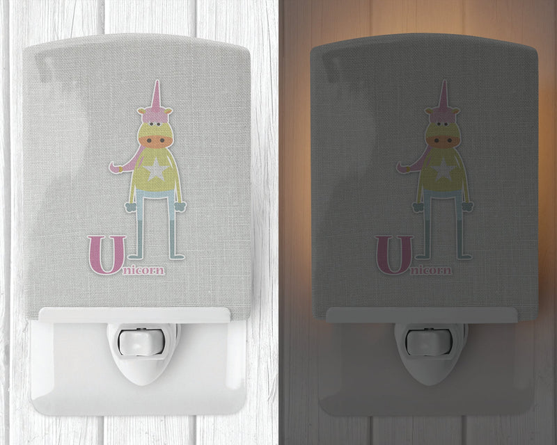 Alphabet U for Unicorn Ceramic Night Light BB5746CNL