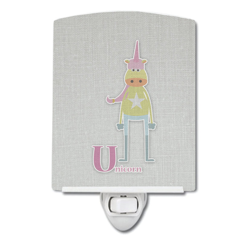 Alphabet U for Unicorn Ceramic Night Light BB5746CNL