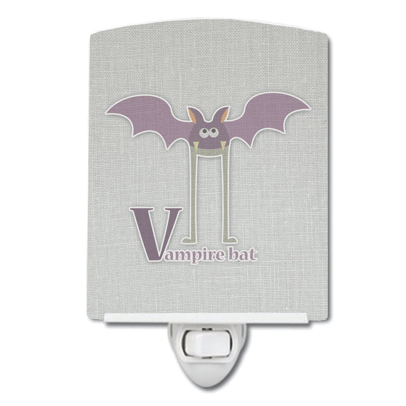 Alphabet V for Vampire Bat Ceramic Night Light BB5747CNL