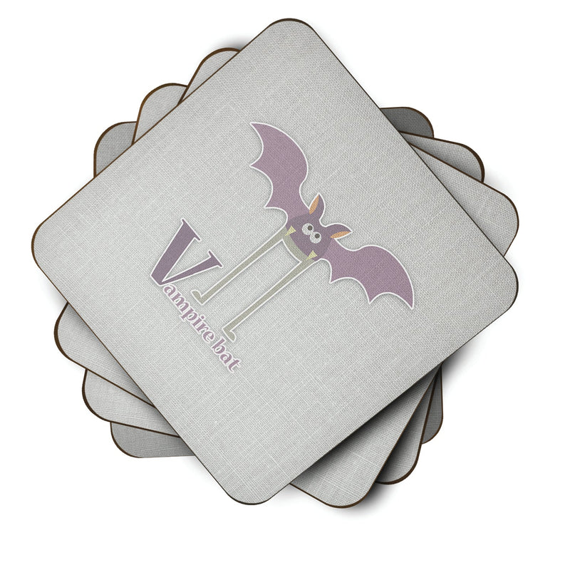 Alphabet V for Vampire Bat Foam Coaster  BB5747FC