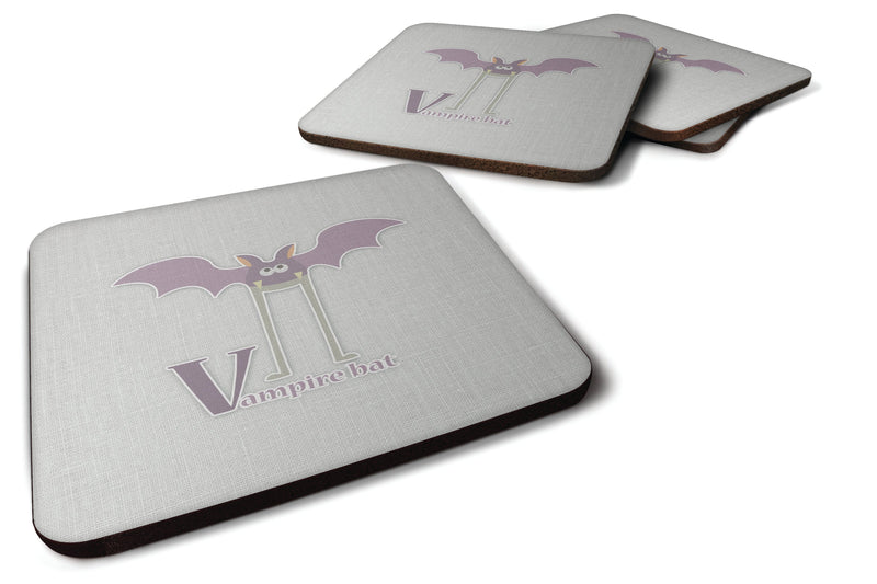 Alphabet V for Vampire Bat Foam Coaster  BB5747FC
