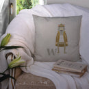 Alphabet W for Wolf Throw Pillow - 14x14 Decorative Pillow – Art for Your Home & Patio BB5748PW1414