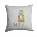 Alphabet W for Wolf Throw Pillow - 14x14 Decorative Pillow – Art for Your Home & Patio BB5748PW1414