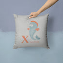 Alphabet X for Xray Fish Throw Pillow - 14x14 Decorative Pillow – Art for Your Home & Patio BB5749PW1414
