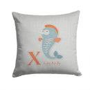 Alphabet X for Xray Fish Throw Pillow - 14x14 Decorative Pillow – Art for Your Home & Patio BB5749PW1414