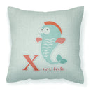 Alphabet X for Xray Fish Fabric Decorative Pillow BB5749PW1818
