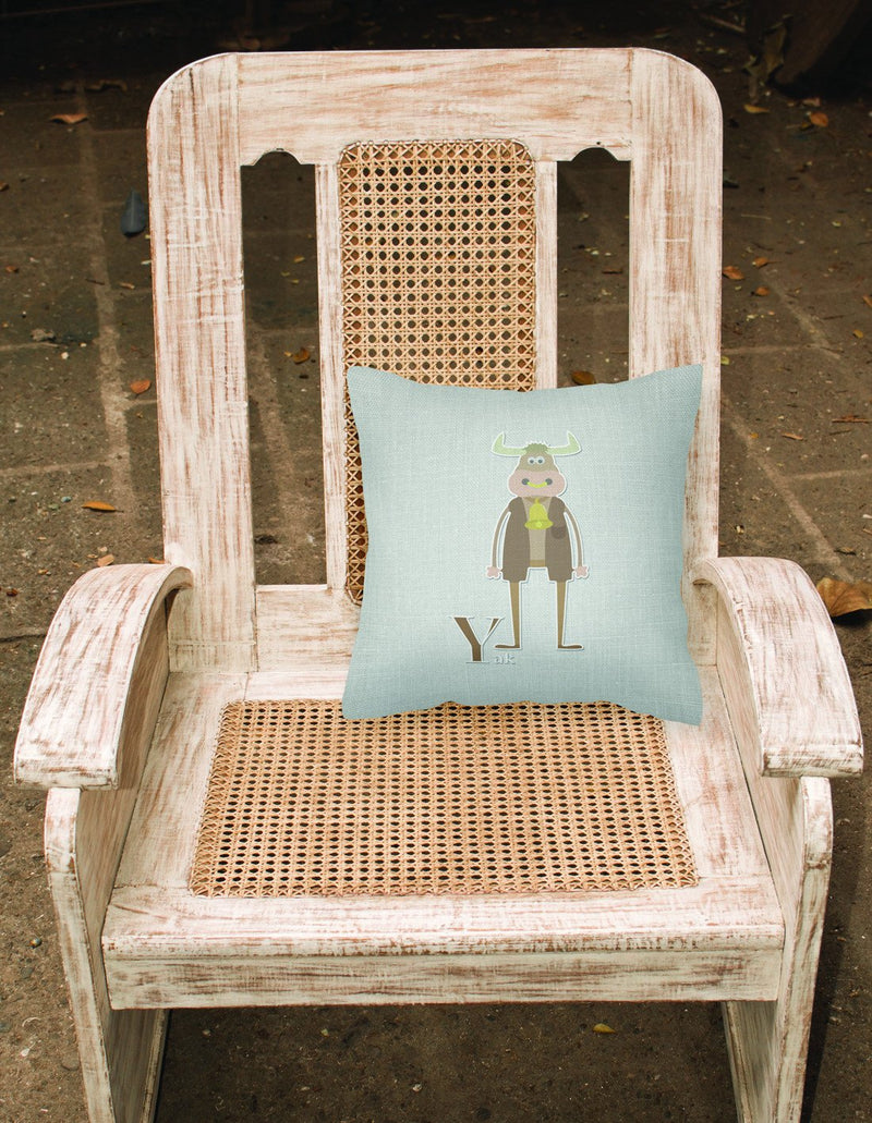 Alphabet Y for Yak Fabric Decorative Pillow BB5750PW1818