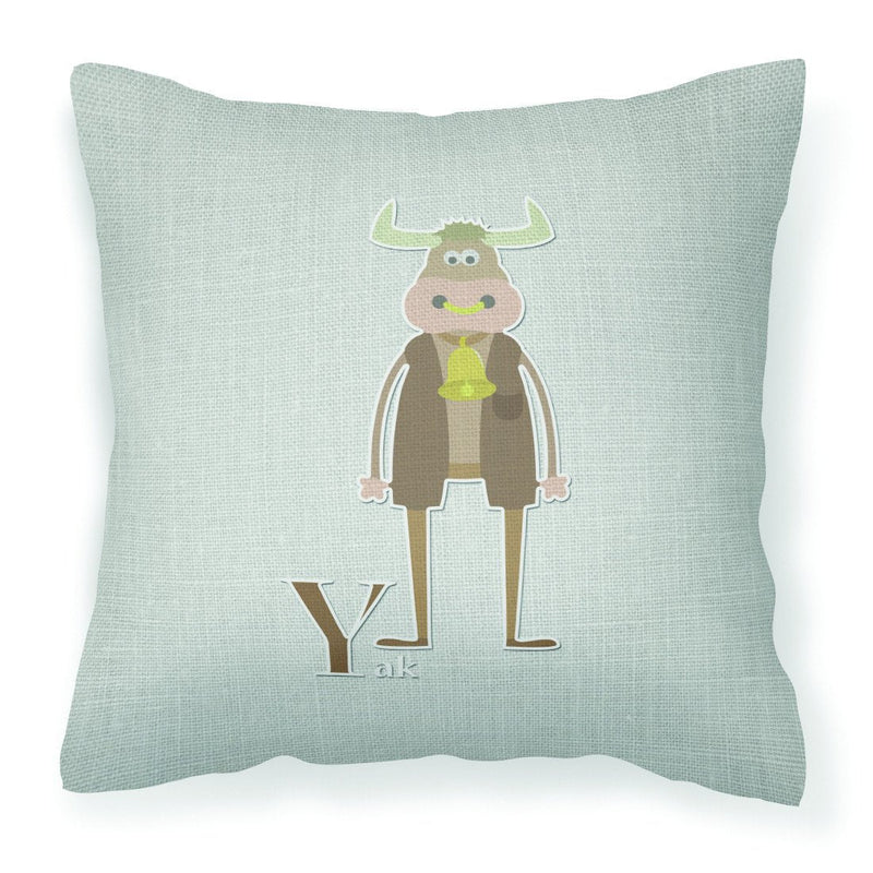 Alphabet Y for Yak Fabric Decorative Pillow BB5750PW1818