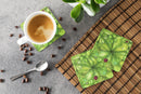 Shamrocks and Lady bugs Foam Coasters Set of 4 Cup Coasters for Indoor Outdoor, Tabletop Protection, Anti Slip, Mouse pad Material