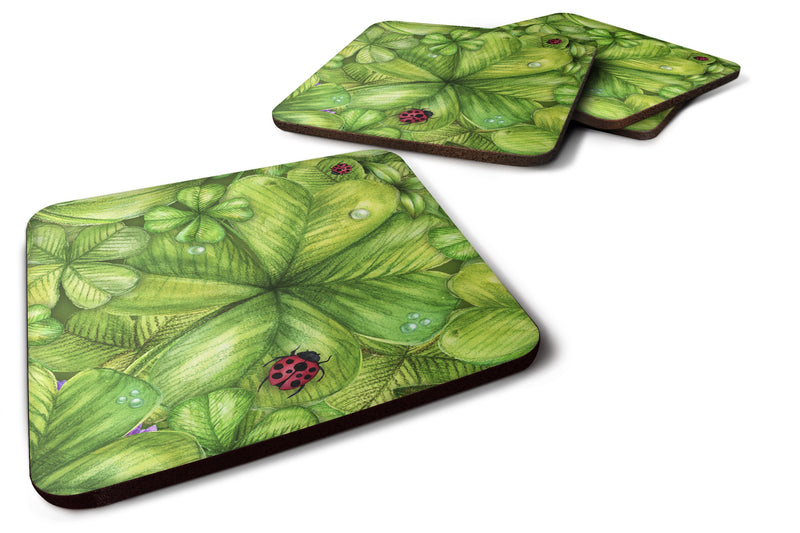 Shamrocks and Lady bugs Foam Coaster Set of 4 BB5754FC