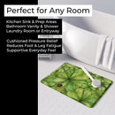 Shamrocks and Lady bugs Memory Foam Kitchen Mat Machine Washable Anti-Fatigue Cushion Comfort Bath or Kitchen Rug