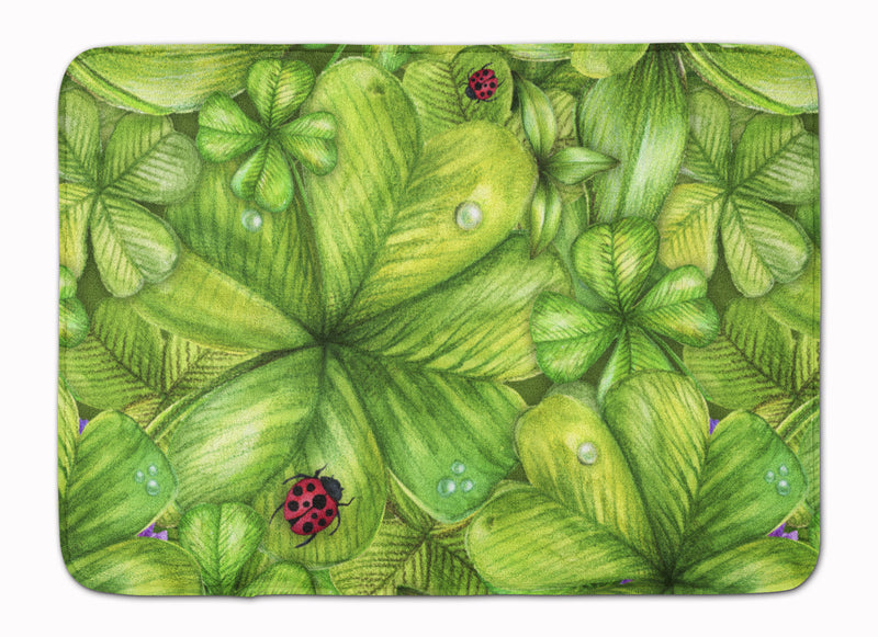 Shamrocks and Lady bugs Machine Washable Memory Foam Mat BB5754RUG