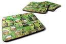 Irish Whiskey Foam Coasters Set of 4 Cup Coasters for Indoor Outdoor, Tabletop Protection, Anti Slip, Mouse pad Material