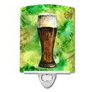 Irish Beer Dark Ceramic Night Light Compact, UL-Certified, Ideal for Bedroom, Bathroom, Nursery, Hallway, Kitchen, 6x4x3, Multicolor