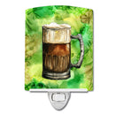 Irish Beer Mug Ceramic Night Light Compact, UL-Certified, Ideal for Bedroom, Bathroom, Nursery, Hallway, Kitchen, 6x4x3, Multicolor