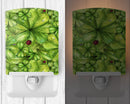 Shamrocks and Lady bugs Ceramic Night Light Compact, UL-Certified, Ideal for Bedroom, Bathroom, Nursery, Hallway, Kitchen, 6x4x3, Multicolor