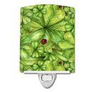 Shamrocks and Lady bugs Ceramic Night Light Compact, UL-Certified, Ideal for Bedroom, Bathroom, Nursery, Hallway, Kitchen, 6x4x3, Multicolor