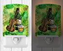 Irish Whiskey and Music Ceramic Night Light Compact, UL-Certified, Ideal for Bedroom, Bathroom, Nursery, Hallway, Kitchen, 6x4x3, Multicolor