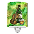 Irish Whiskey and Music Ceramic Night Light Compact, UL-Certified, Ideal for Bedroom, Bathroom, Nursery, Hallway, Kitchen, 6x4x3, Multicolor