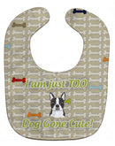 Too Cute Boston Terrier Baby Bib Easy-Clean Baby Bib Baby Feeding Accessory Baby Mealtime Essential, 10 x 13, Multicolor